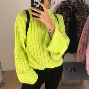 Nasty Gal Lime Green Sweater